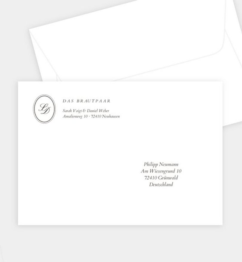 Briefumschlag Hochzeit Elegant Love