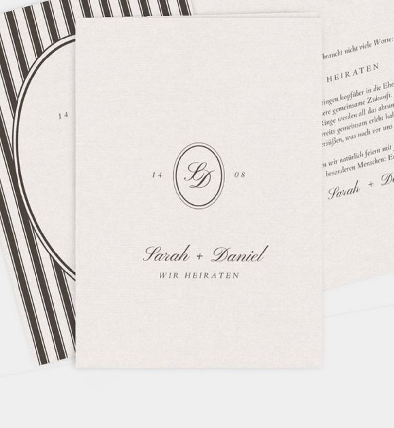 Einladungskarte Hochzeit Elegant Love