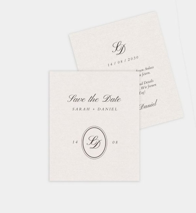 Save-The-Date Karte Hochzeit Elegant Love