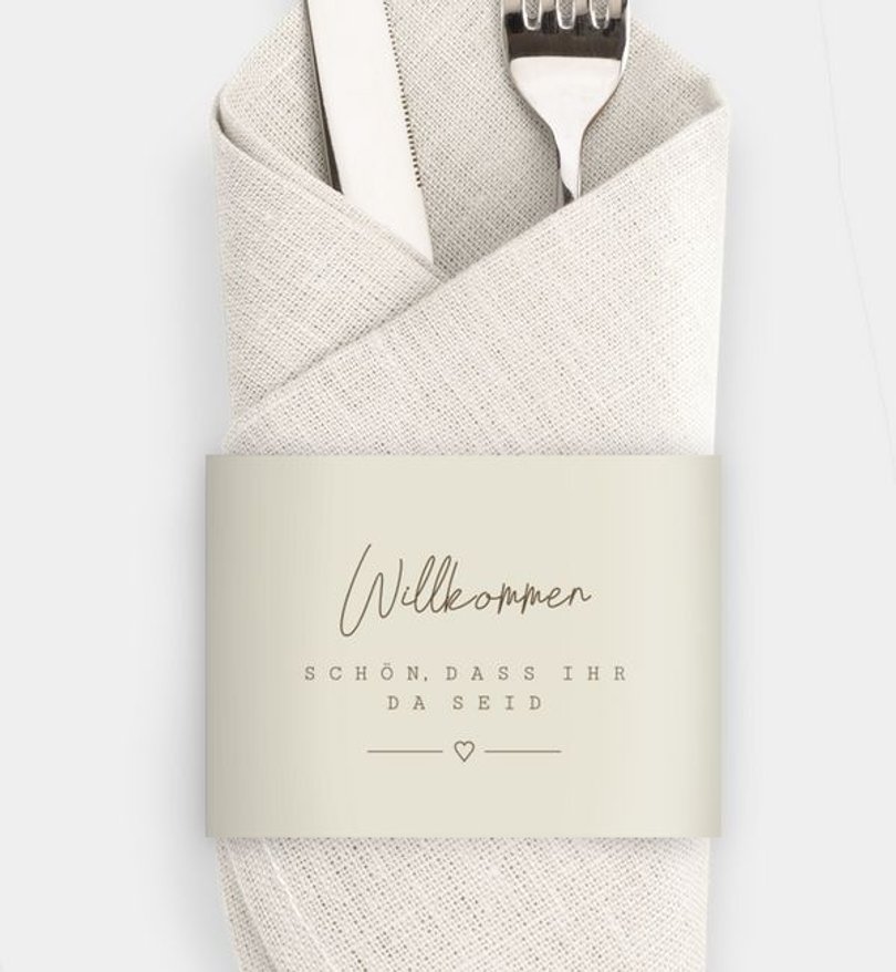 Besteck Servietten-Zubehör Hochzeit Destiny