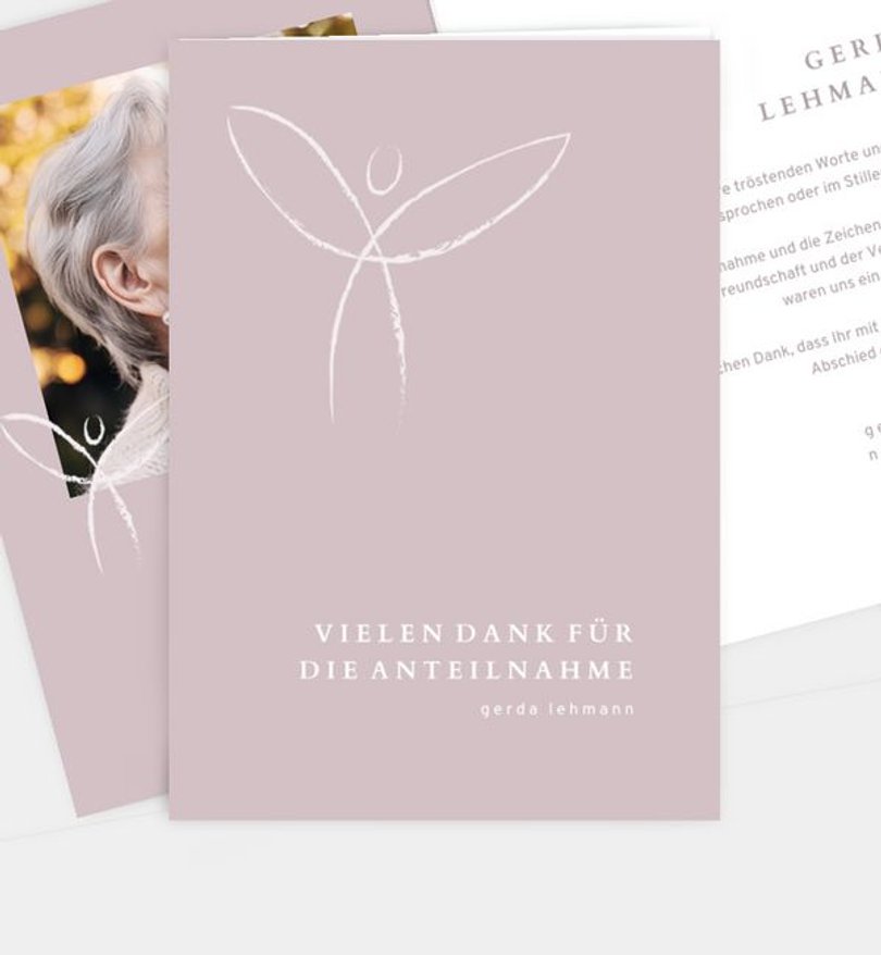 Dankeskarte Trauer In Engelshänden