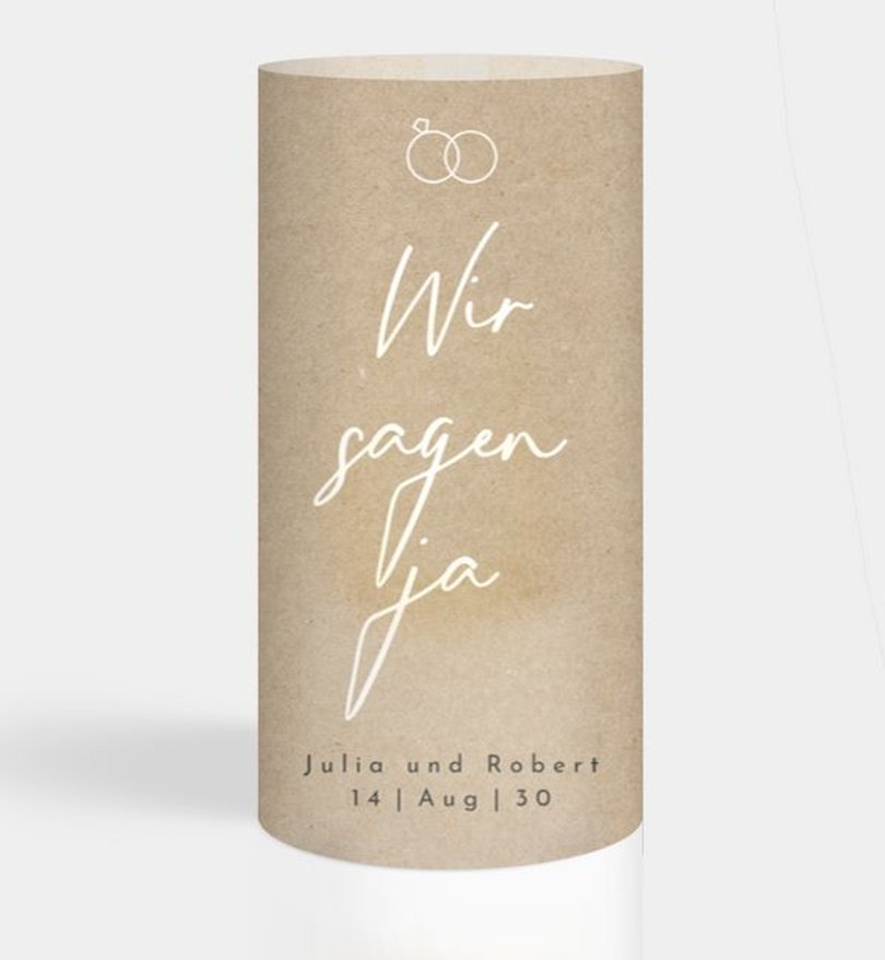 Windlichtkarte Hochzeit Nice day