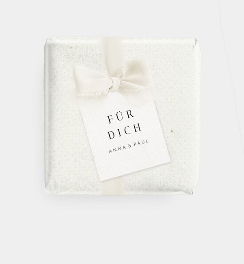 Geschenkanhänger Hochzeit Capital letters