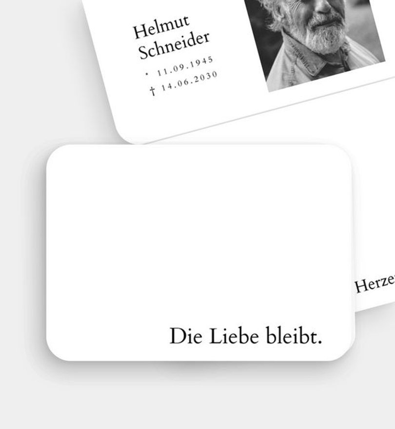 Dankeskarte Trauer Nah
