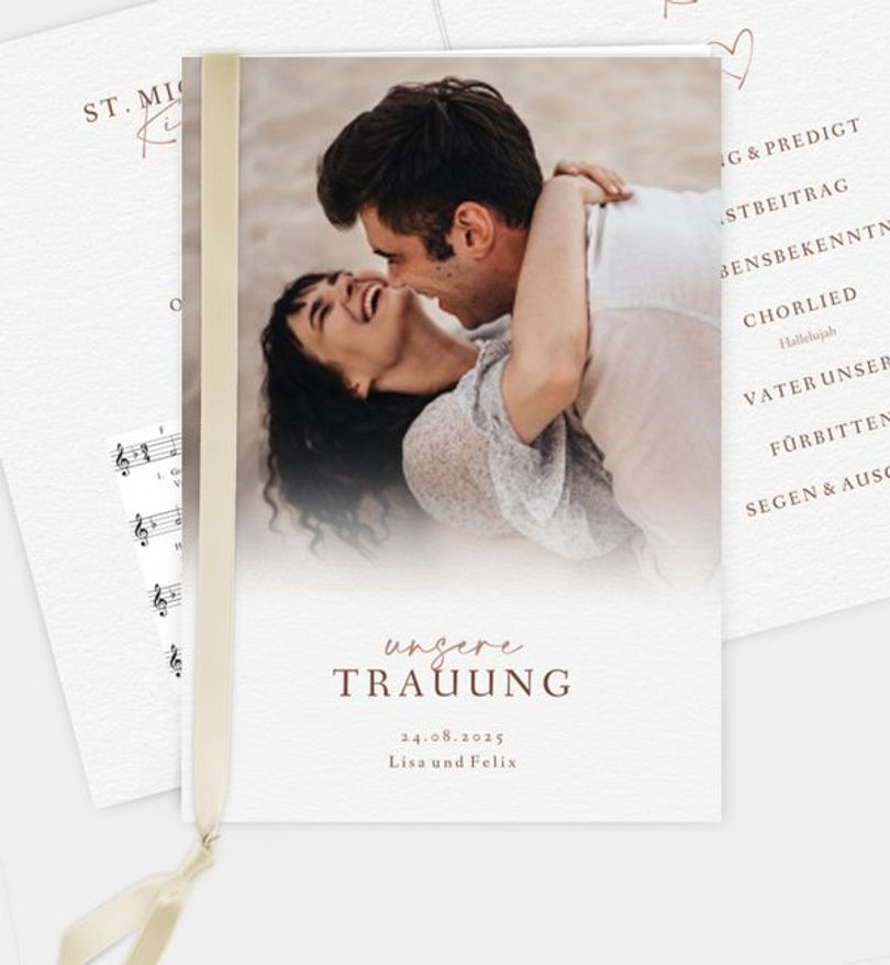 Kirchenheft Hochzeit Our Romance