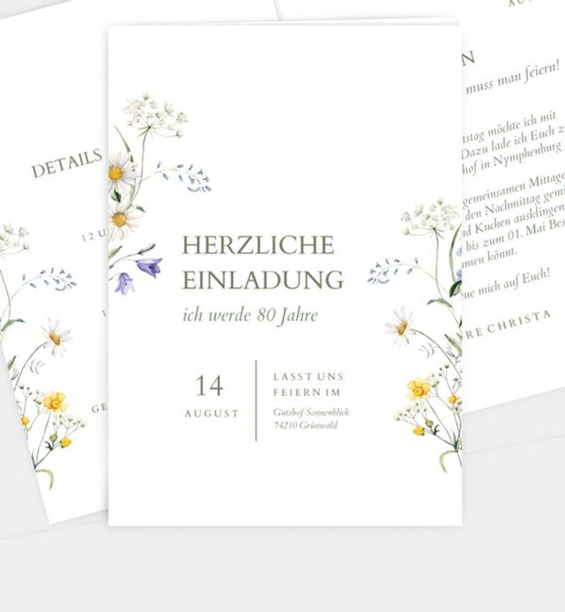 Einladungskarte Geburtstag Sommertraum