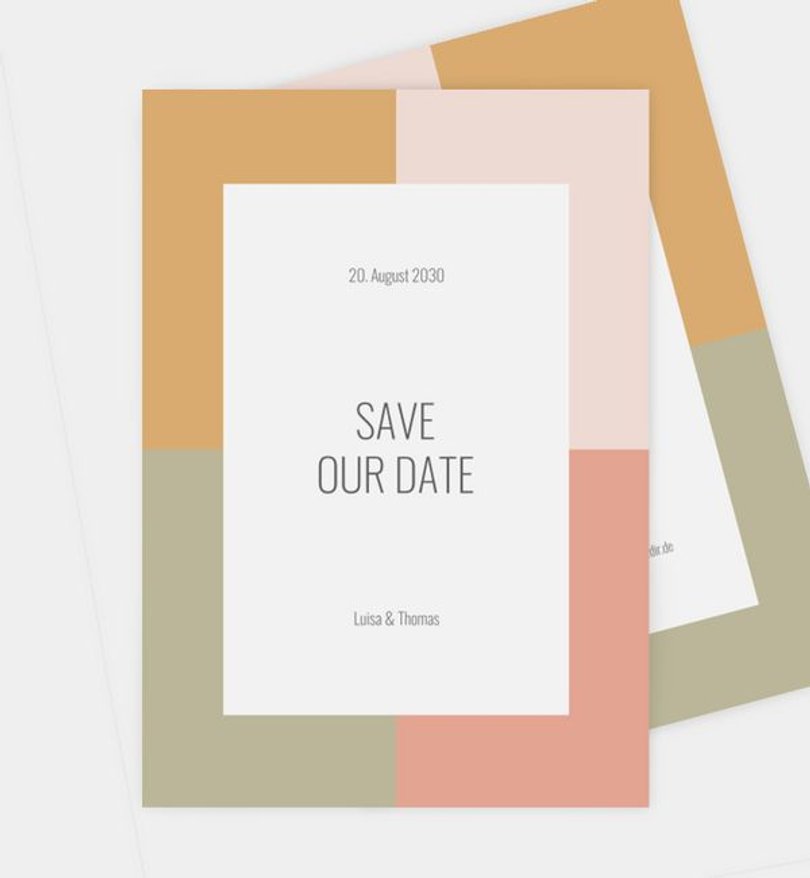 Save-The-Date Karte Hochzeit Modern Art