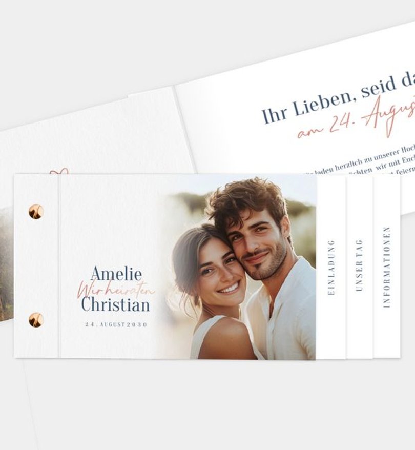 Einladungskarte Hochzeit Weicher Übergang
