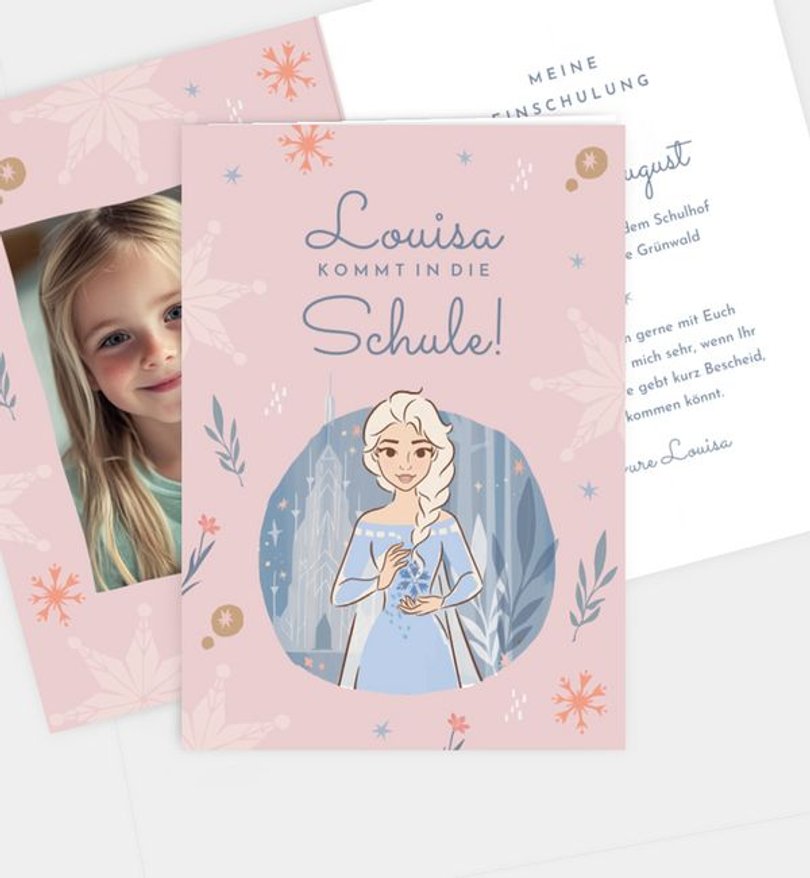 Einladungskarte Einschulung Frozen · Believe In The Journey