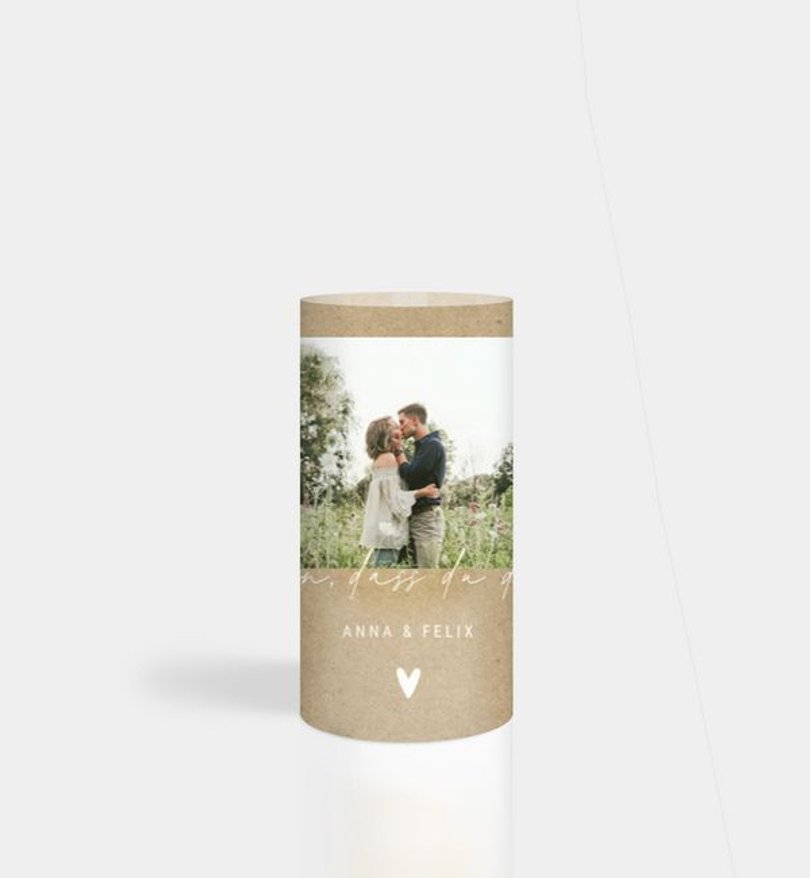 Windlichtkarte Hochzeit Hola