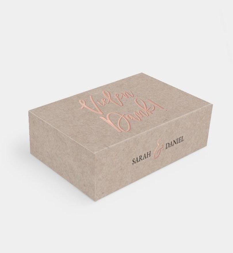 Gastgeschenk Hochzeit Rosegold · Crafty