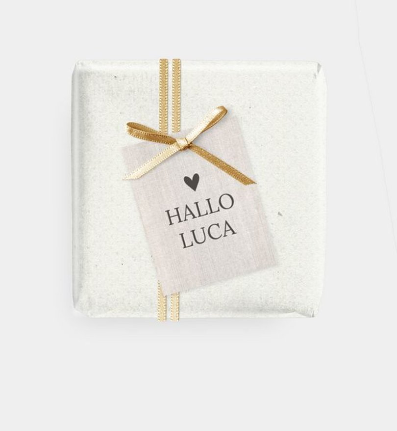 Geschenkanhänger Geburt Goldstück