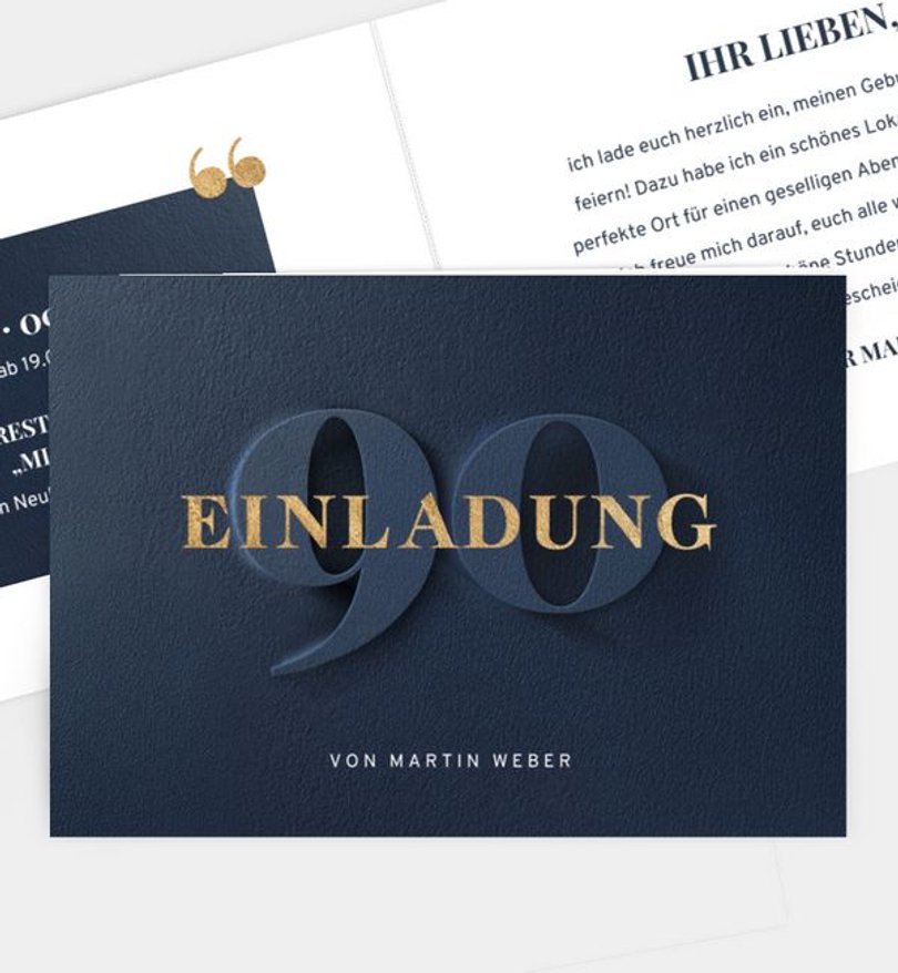 Einladungskarte Geburtstag Papercut