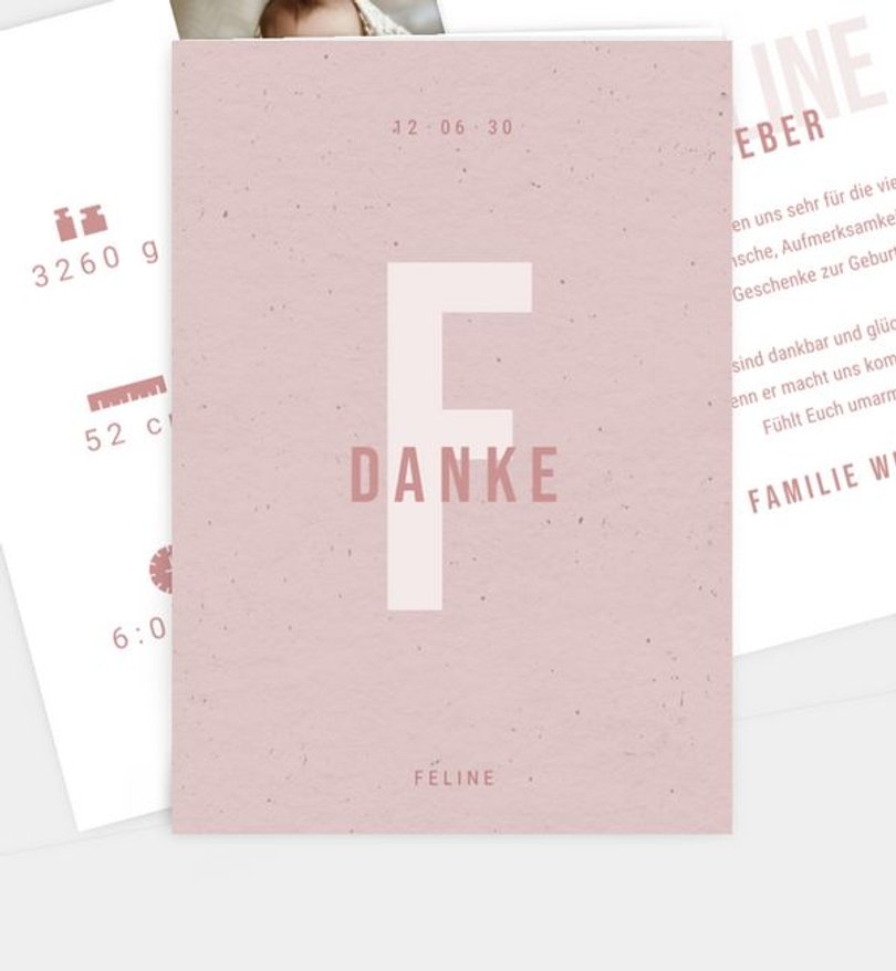 Dankeskarte Geburt Pure Joy