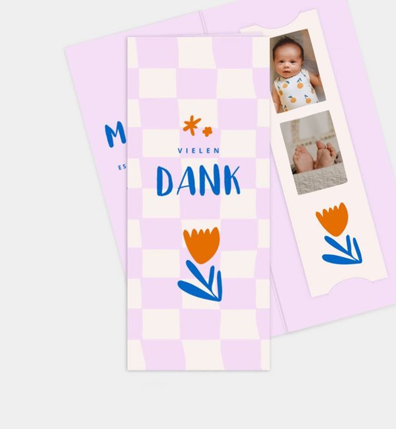 Dankeskarte Geburt Happy Day