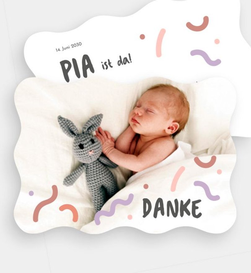 Dankeskarte Geburt Bright Beginnings