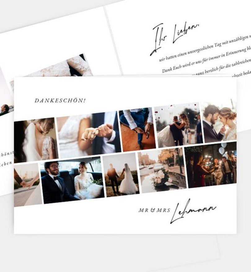 Dankeskarte Hochzeit Grateful Moments