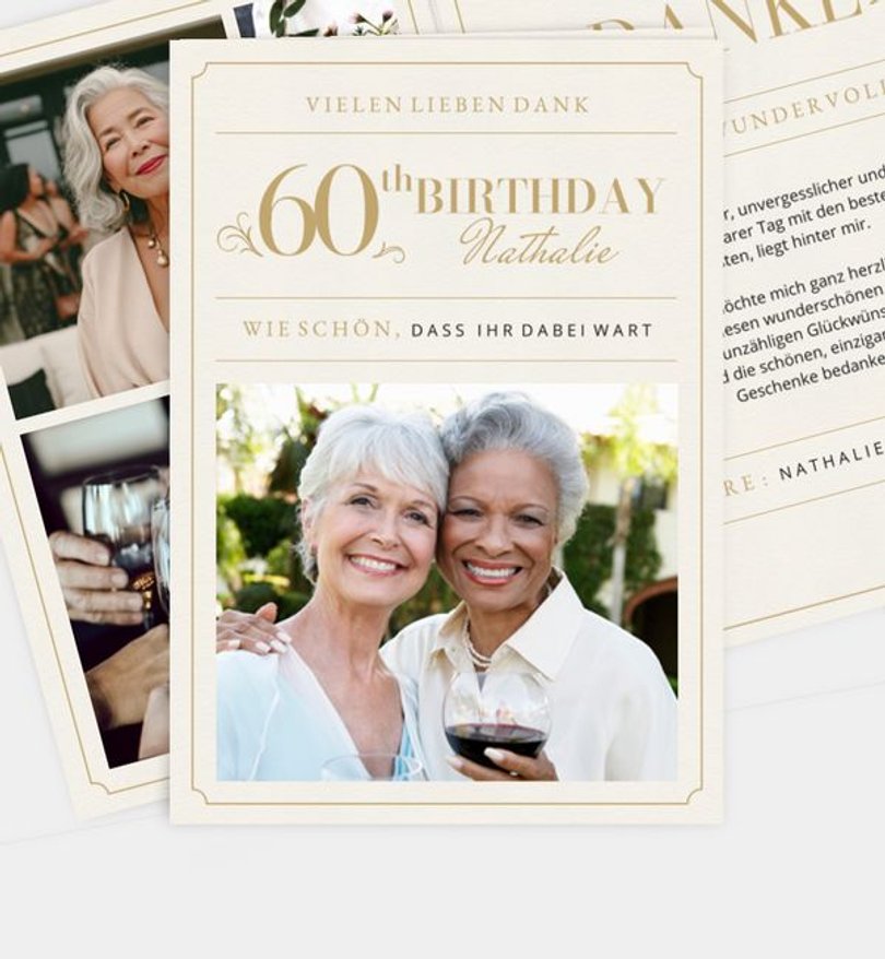 Dankeskarte Geburtstag Golden Ticket