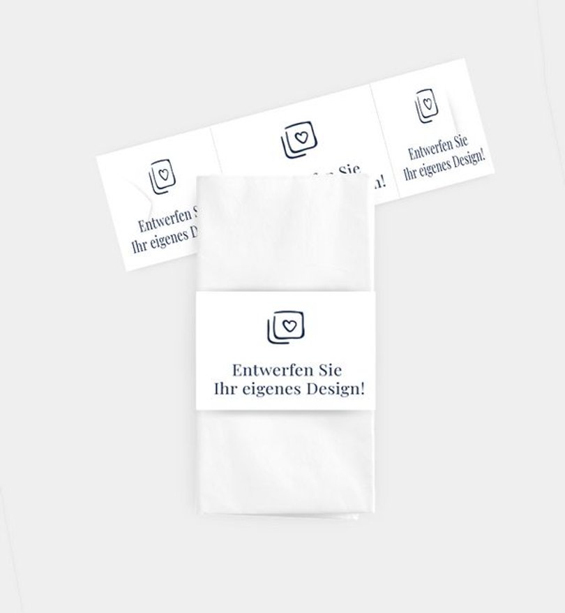 Taschentücher Banderole Taufe Blanko Design