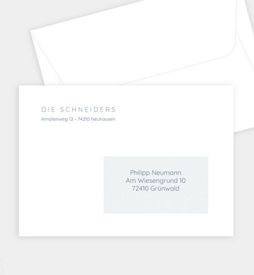 Briefumschlag Geburt Minimalistic