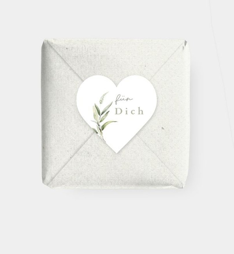 Geschenkaufkleber Geburt Natural Love
