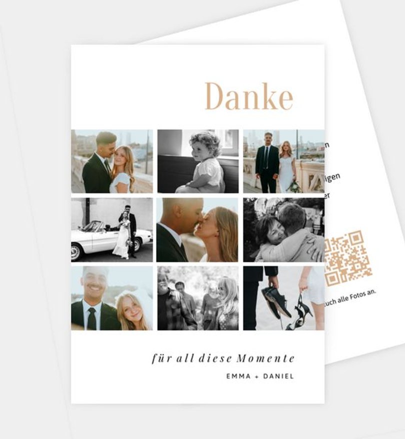 Dankeskarte Hochzeit Our Story