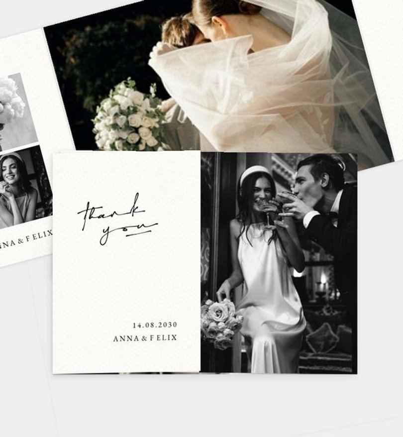 Dankeskarte Hochzeit Urban Romance