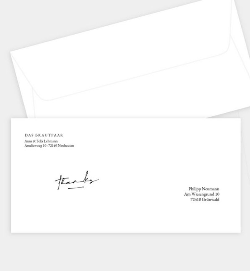 Briefumschlag Hochzeit Urban Romance