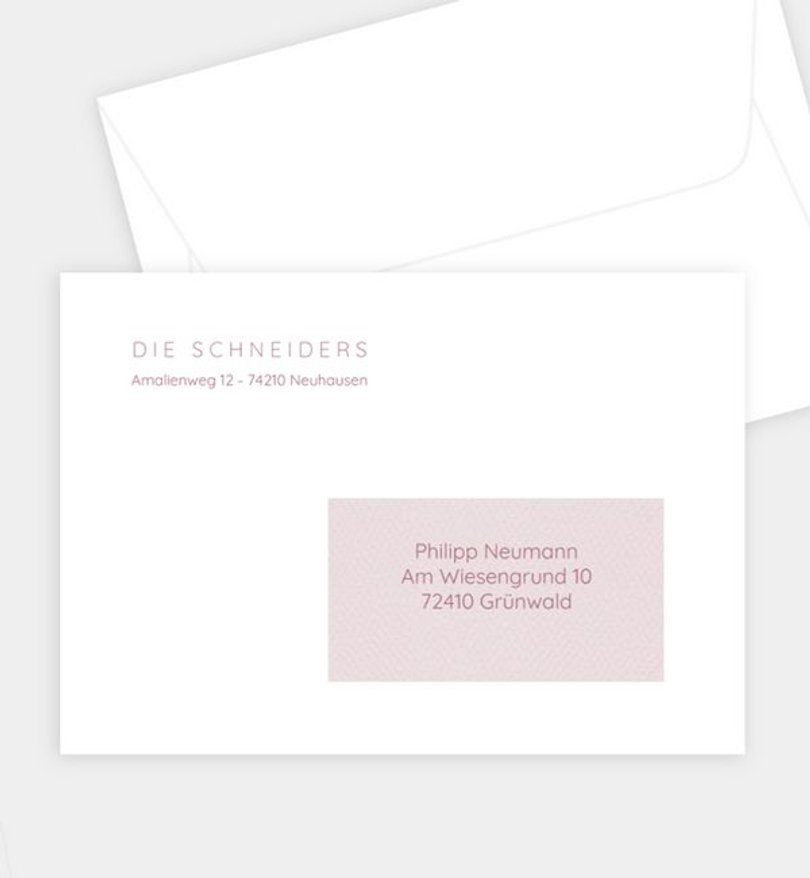 Briefumschlag Geburt Minimalistic