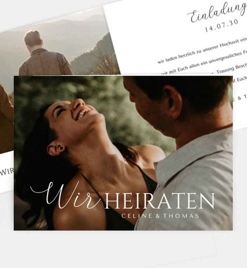 Einladung Standesamt Hochzeit Elegant photo