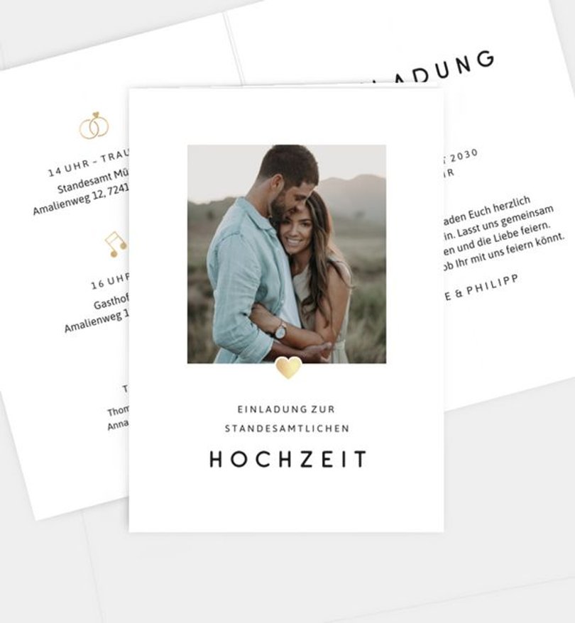 Einladung Standesamt Hochzeit Sign of love