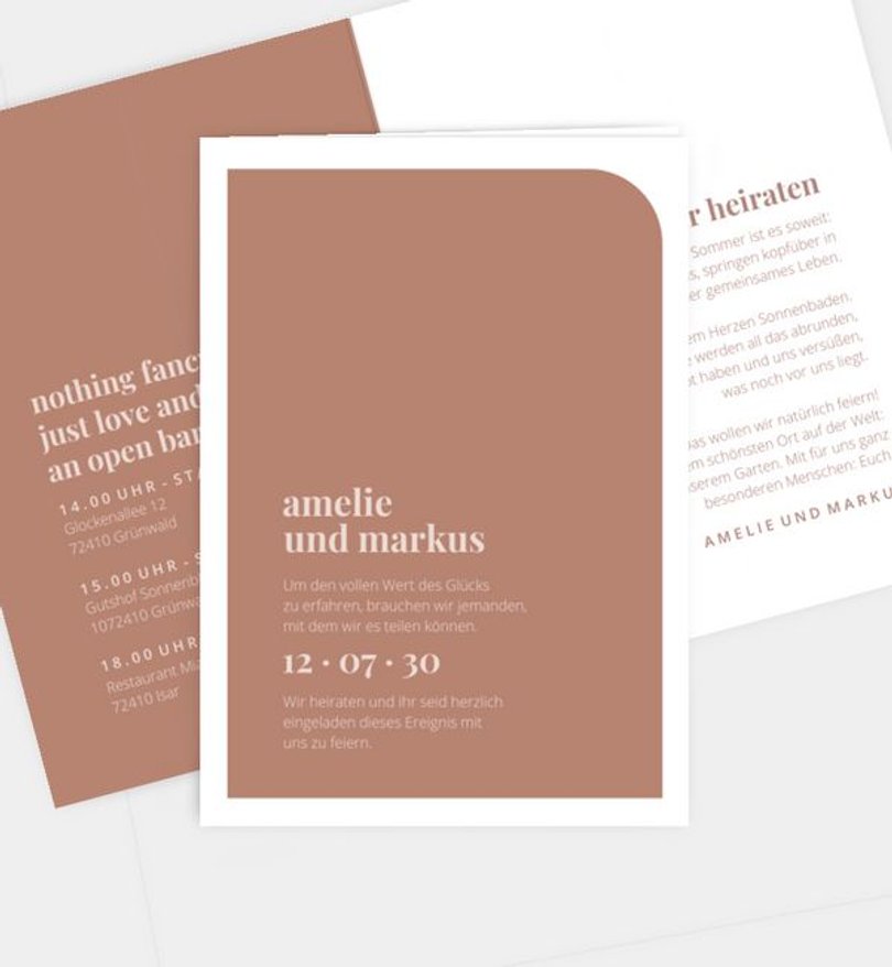 Einladung Standesamt Hochzeit Modern Type