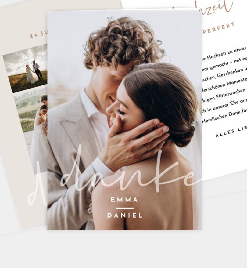 Dankeskarte Hochzeit Transparence