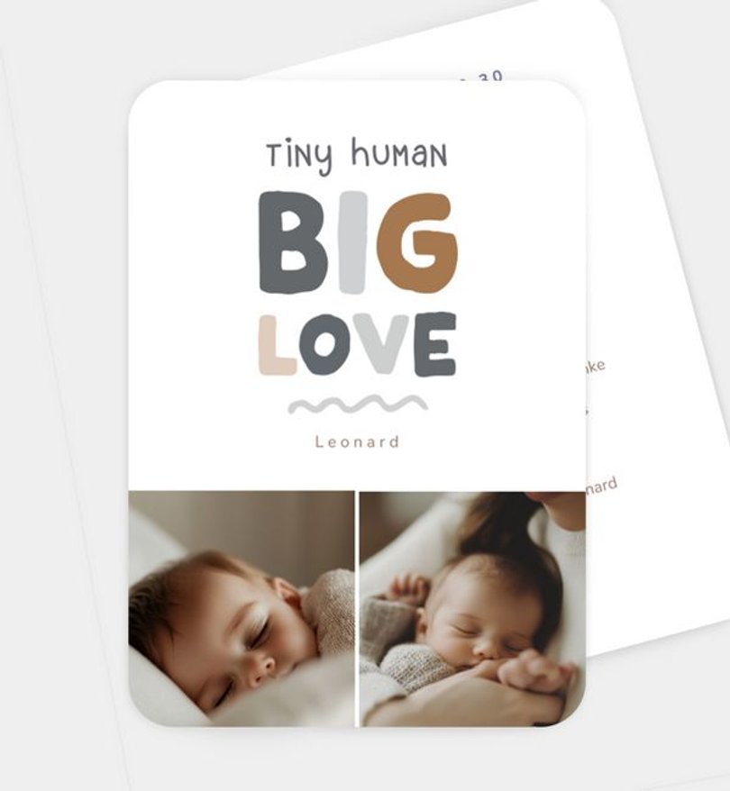Dankeskarte Geburt Tiny Love