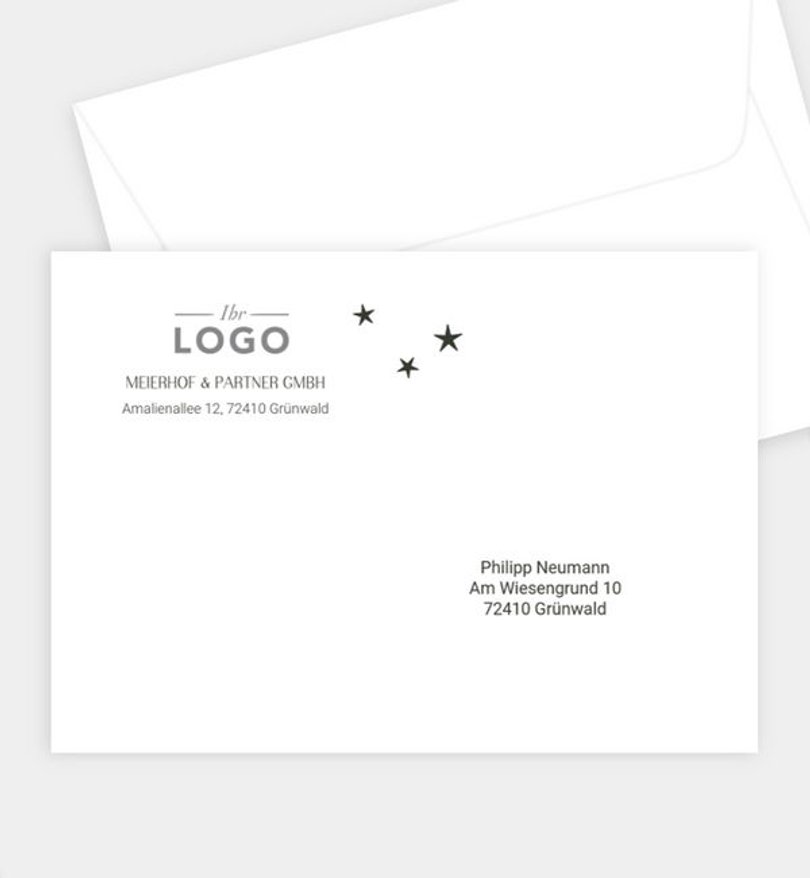 Briefumschlag Weihnachten Papercut