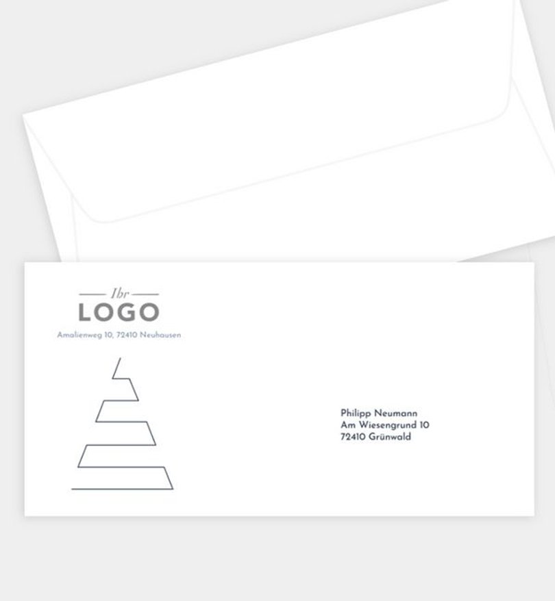 Briefumschlag Weihnachten Frozen Fir