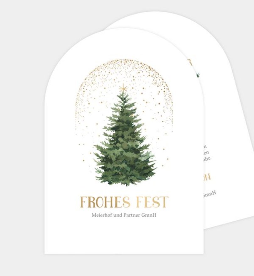Weihnachtskarte Weihnachten geschäftlich Sparkling tree