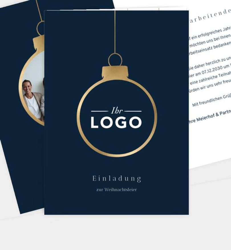 Weihnachtsfeier Weihnachtsfeier Logo in Kugel