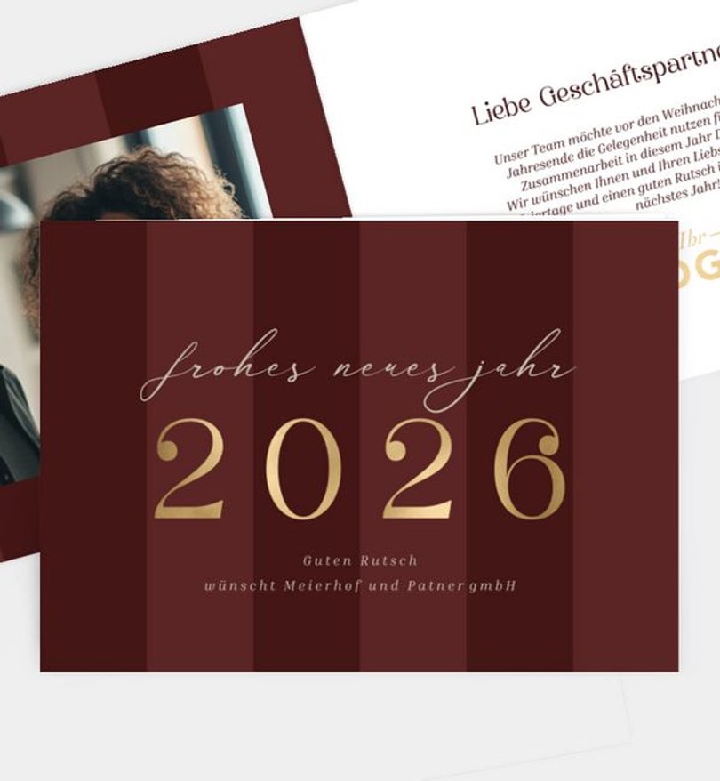 Neujahrskarte Geschรคftlich Color Art