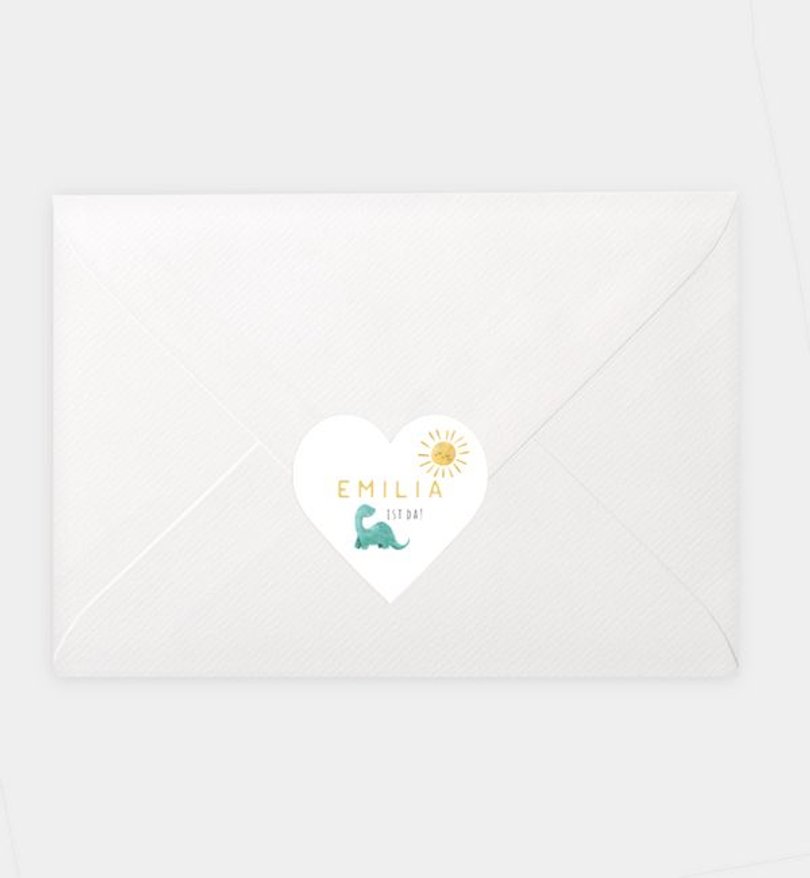 Siegelsticker Geburt Little Dino