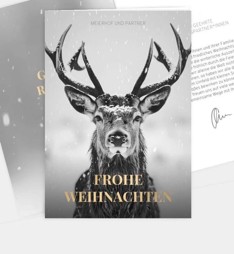 Weihnachtskarte Weihnachten geschäftlich Bright reindeer