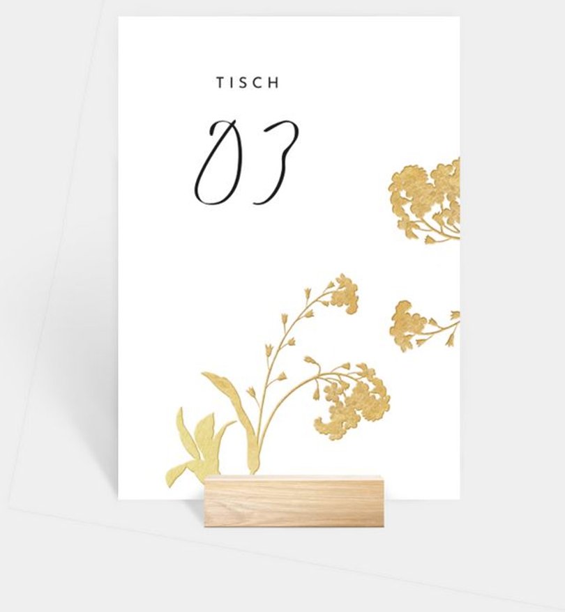 Tischnummer Hochzeit Wiesenblume
