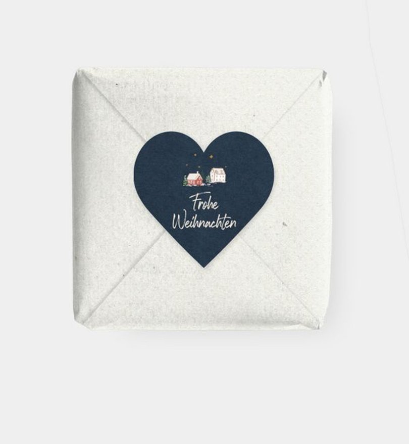 Geschenkaufkleber Geschäftlich Winterdorf