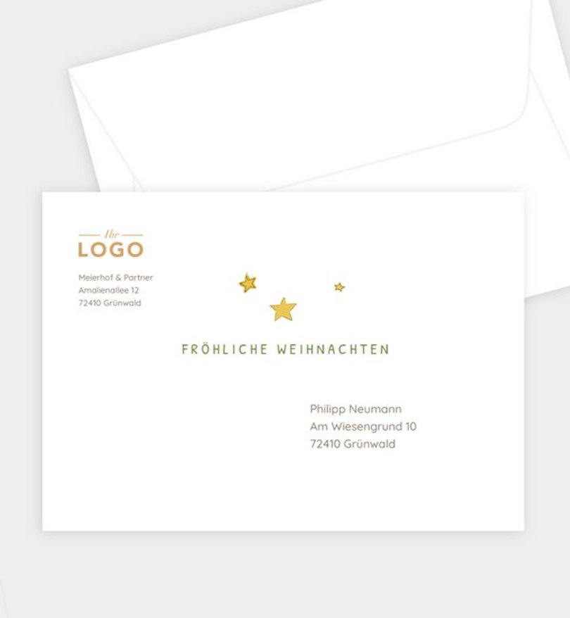 Briefumschlag Weihnachten Gabelstapler