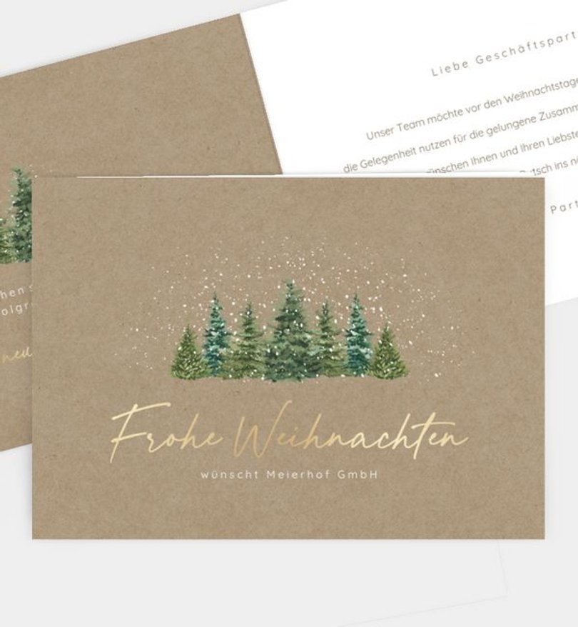 Weihnachtskarte Weihnachten geschäftlich Winter Forest