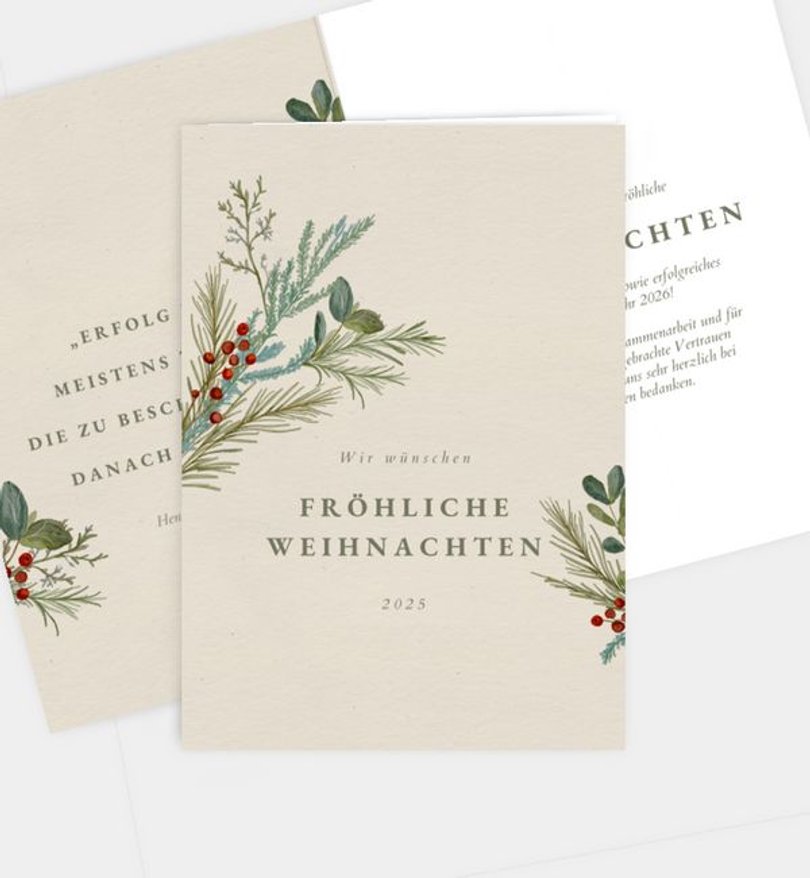 Weihnachtskarte Weihnachten geschäftlich Zarter Ausdruck