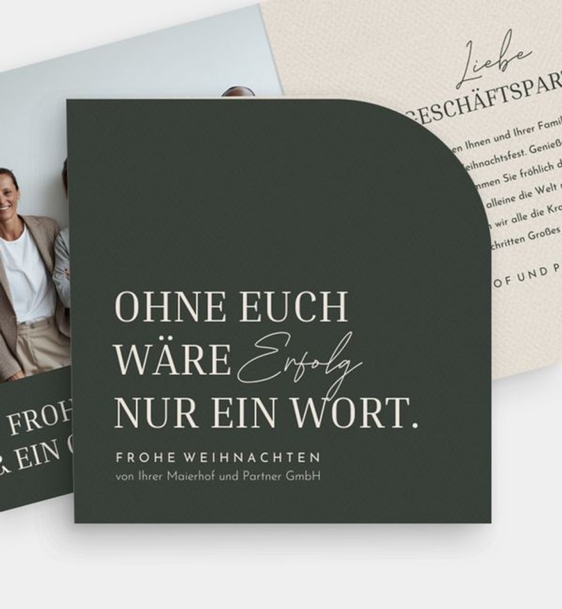 Weihnachtskarte Weihnachten geschäftlich Gemeinsam Weiter