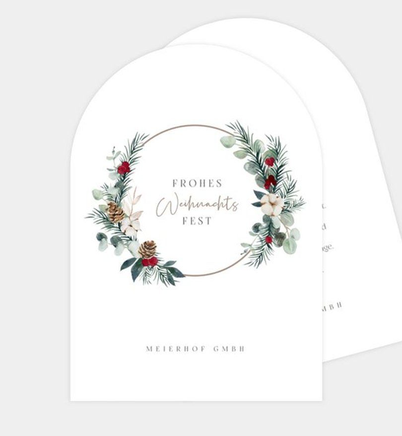 Weihnachtskarte Weihnachten geschäftlich Boho Winter