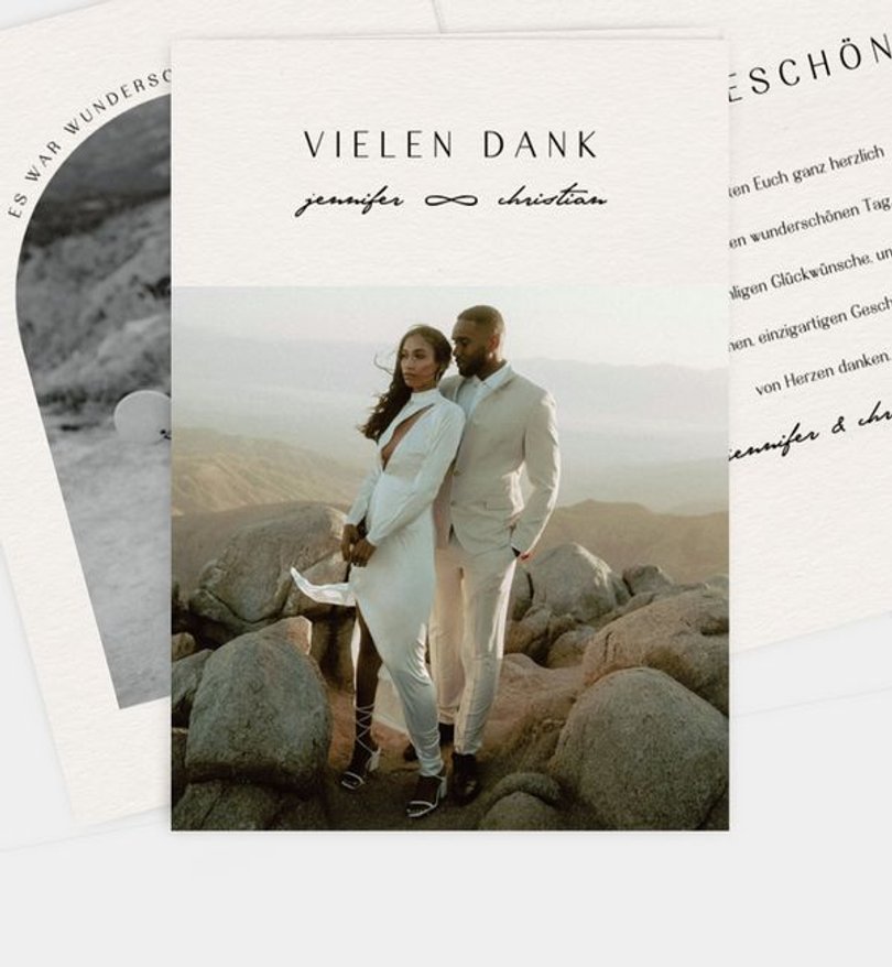 Dankeskarte Hochzeit Aeternum
