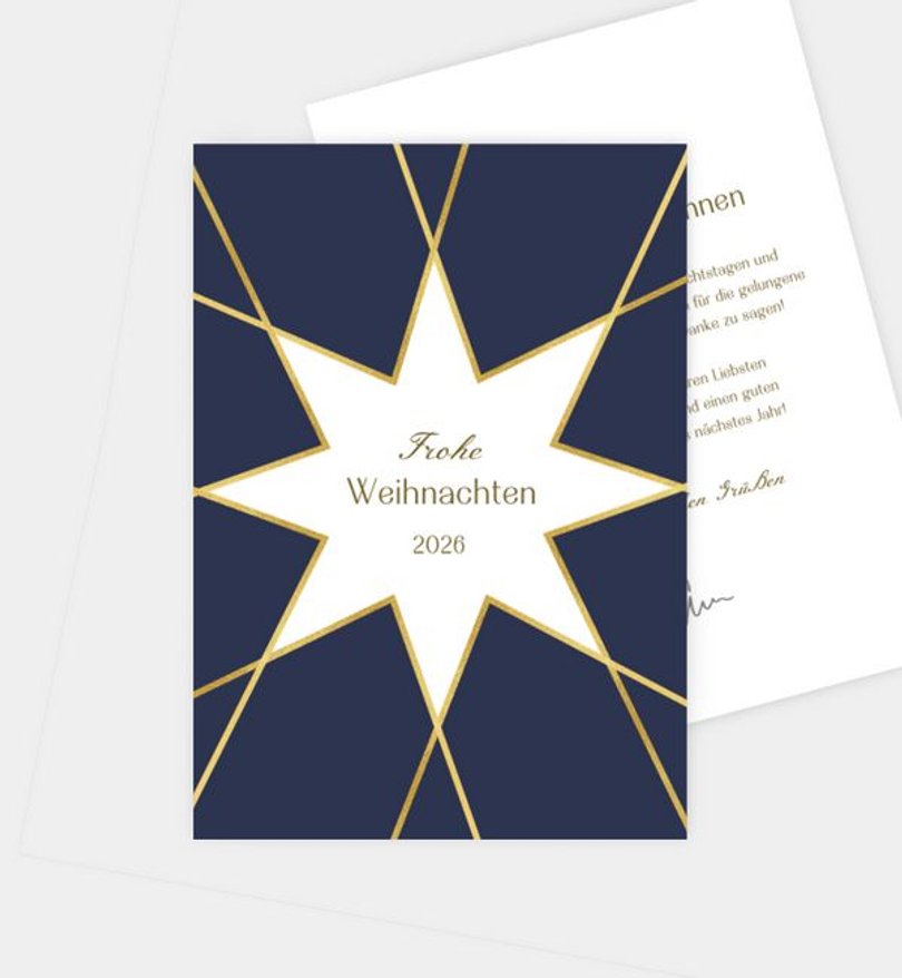 Weihnachtskarte Weihnachten geschäftlich Modern Star